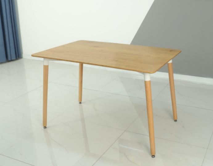 Mesa de Jantar de Madeira Sólida Extensível Moderna Mesa Expandível para Casa