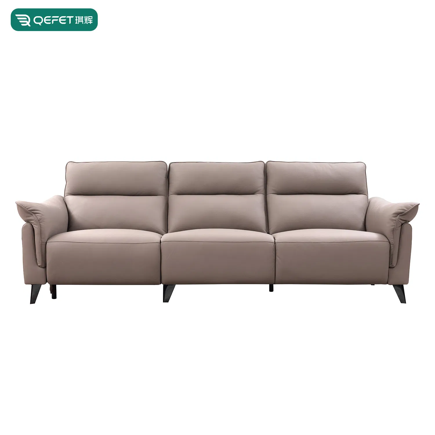 Poltrona Recliner de Couro Cinza Moderno para Conforto Máximo