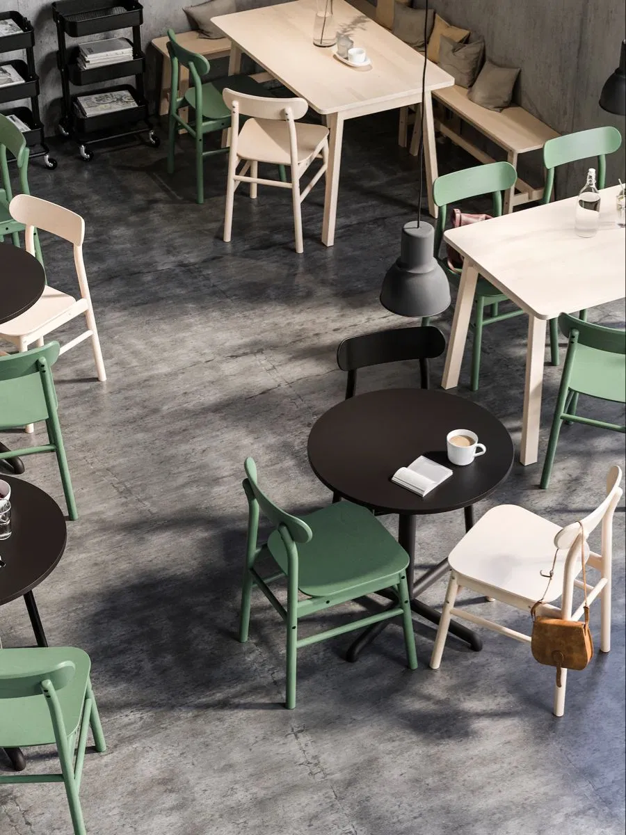 Cadeira de Jantar Minimalista Sem Braços para Restaurante de Hotel