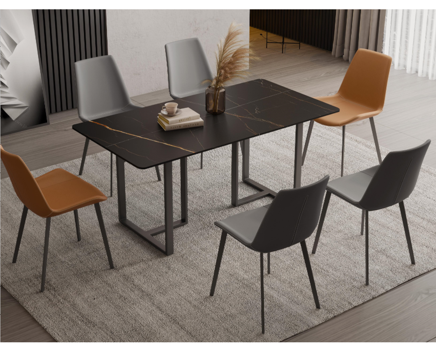 Mesa de jantar moderna fabricada pela Kabe Home Foshan