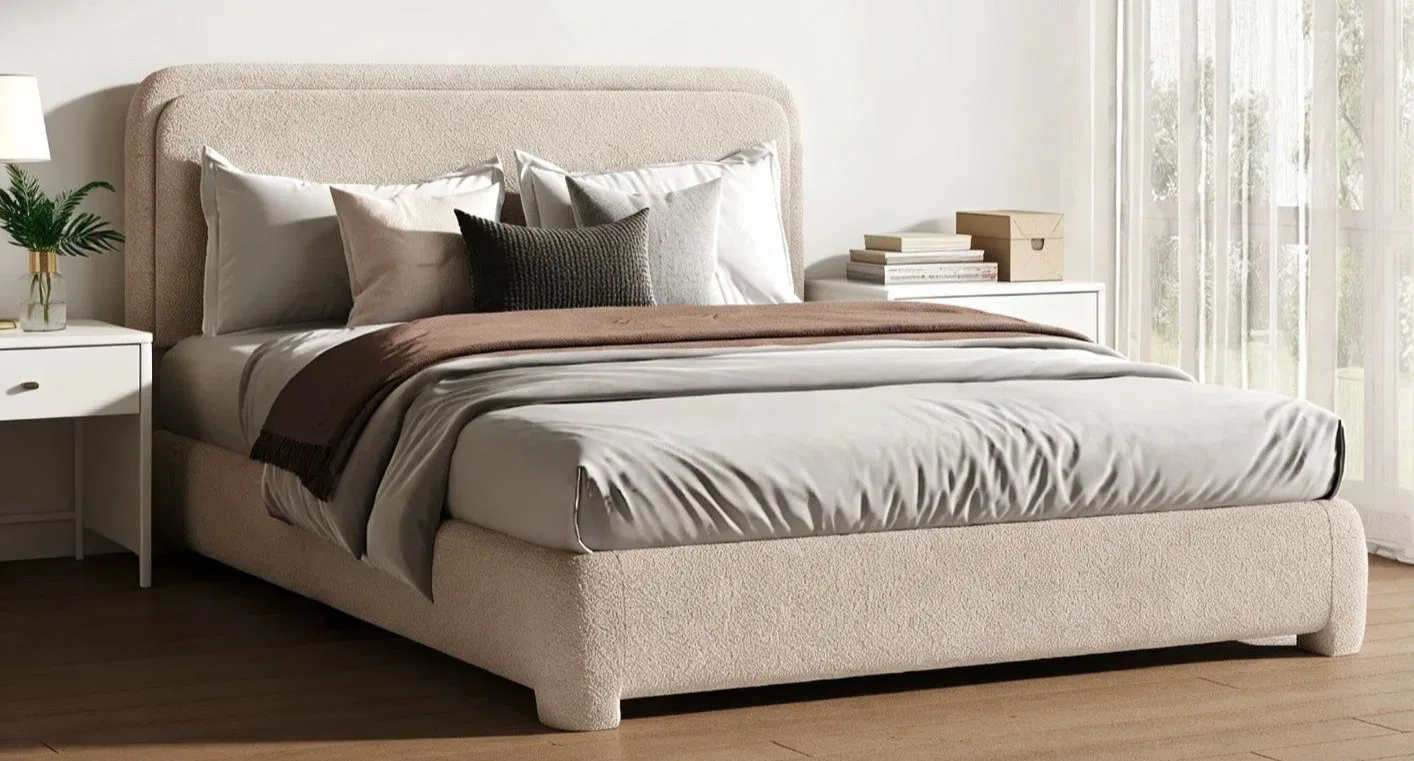 Cama com Estofado em Bucle