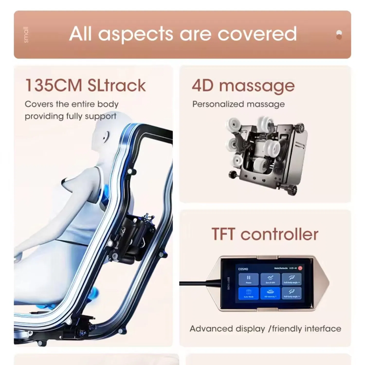 Guoheng China Melhor Luxo Zero Gravidade SL Track 4D Cadeira de Massagem Elétrica Corporal Massagem Completa Poltrona de Massagem