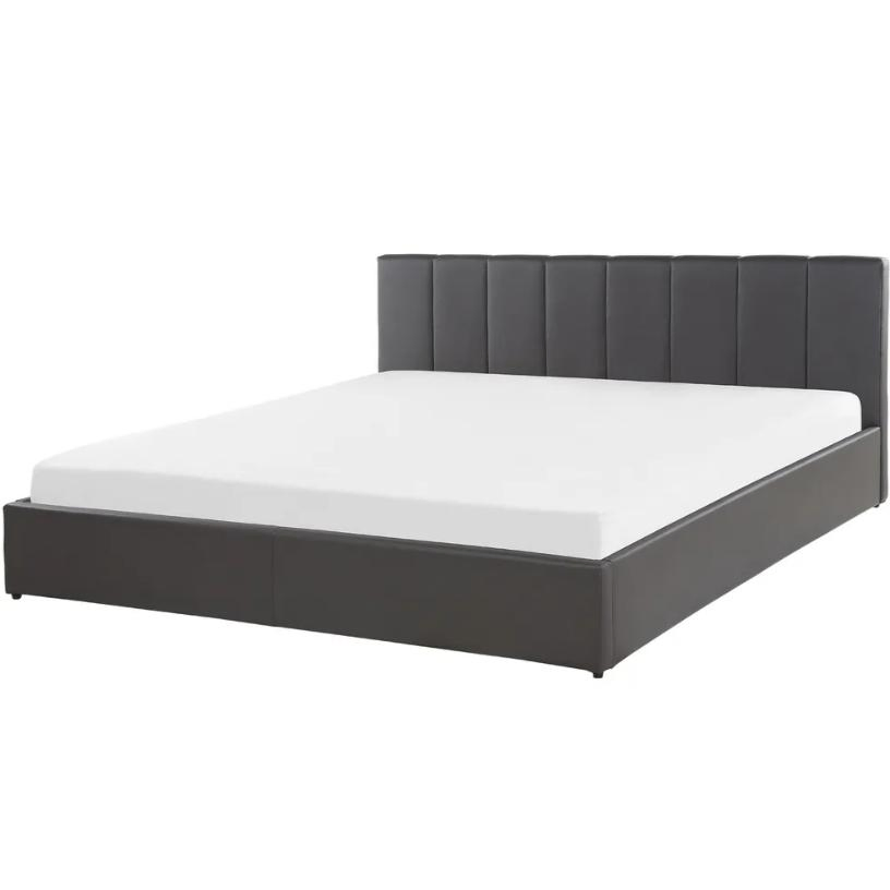 Cama estofada personalizável que economiza espaço com estrutura de armazenamento e suporte elevável