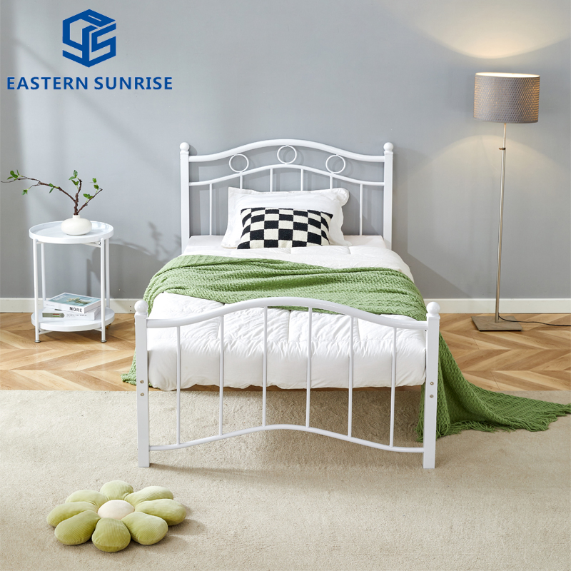 Boa Qualidade Plataforma Forte Cama de Aço Cama de Solteiro