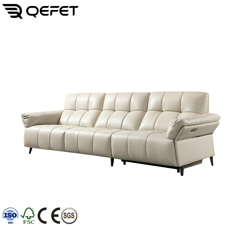 Modern Genuine Leather Sofas Power Recliner Sectional Sofa Set Living Room 3-Seater Reclining Couch Home Furniture