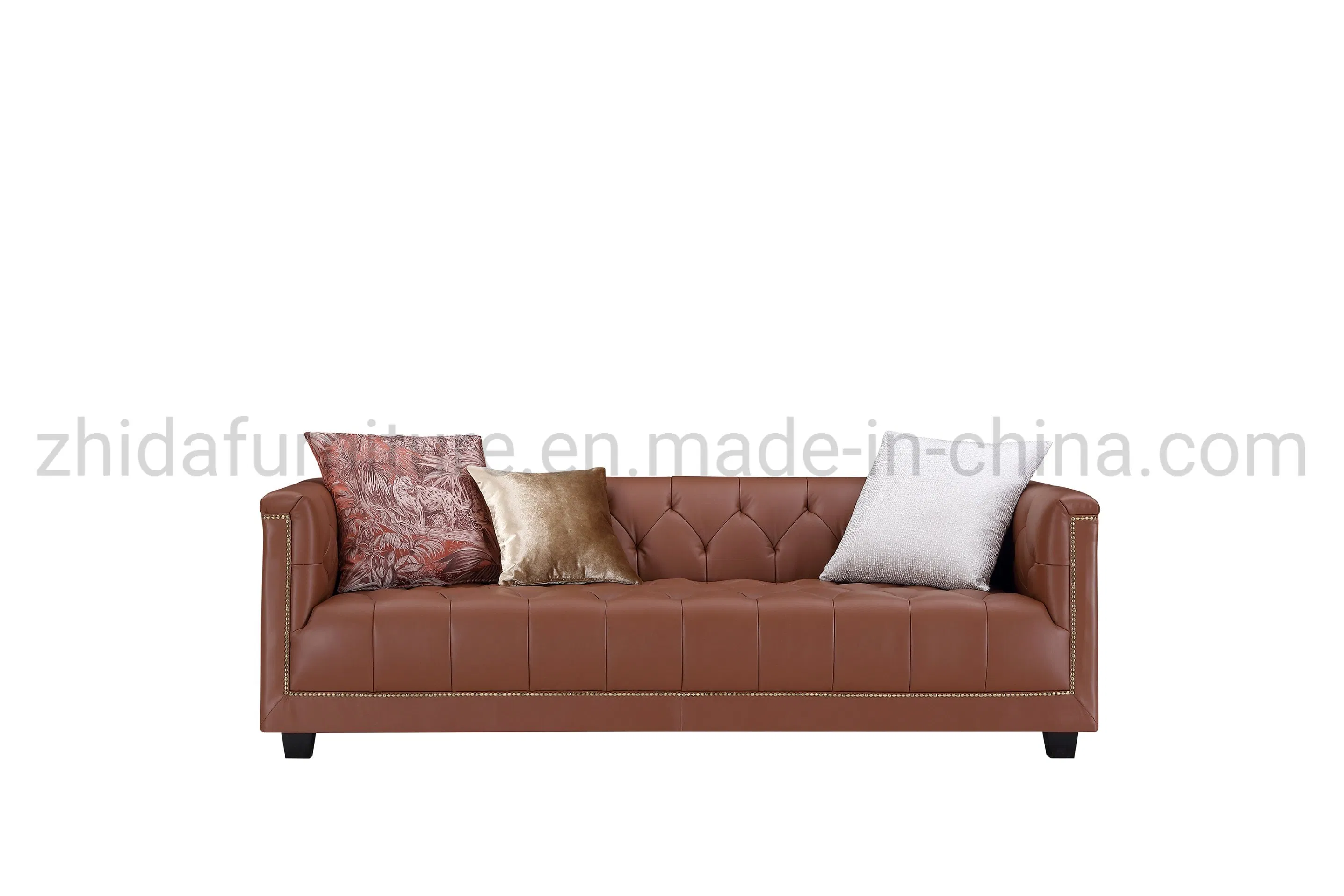 Modern Classic Velvet Fabric Chesterfield Sofa