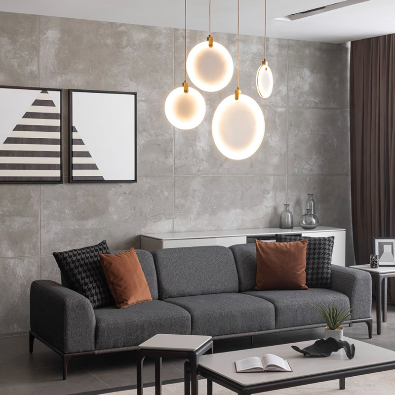 Italian Modern Living Room Furniture High End Leisure Modular Grey Linen Fabric Sofa Set Chair with Steel Frame for Home