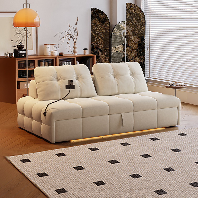 Modern 2 Seater Reclining Sectional Living Room Set Modular Fabric Sofa