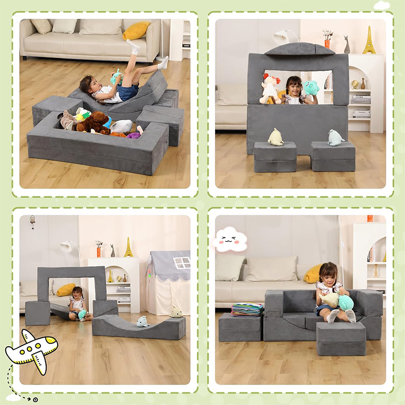 Tenderplayful OEM Soft Creative Versatile Soft Foam Sectional Sofa for Children