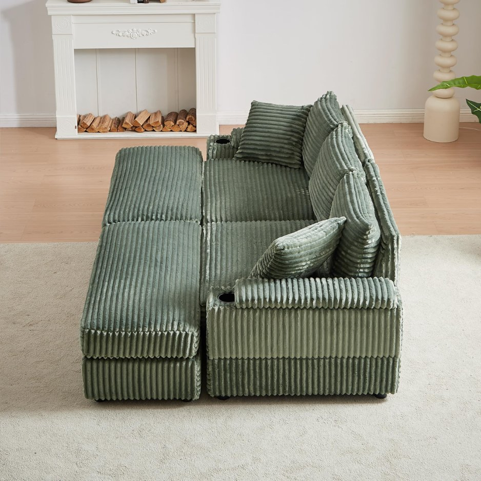 Wholesale Modern Living Room Home Vacuum Sectional Furniture L Shape Corner Foam Boneless Compressed Fabric Sofa for Hotel Apartment Villa