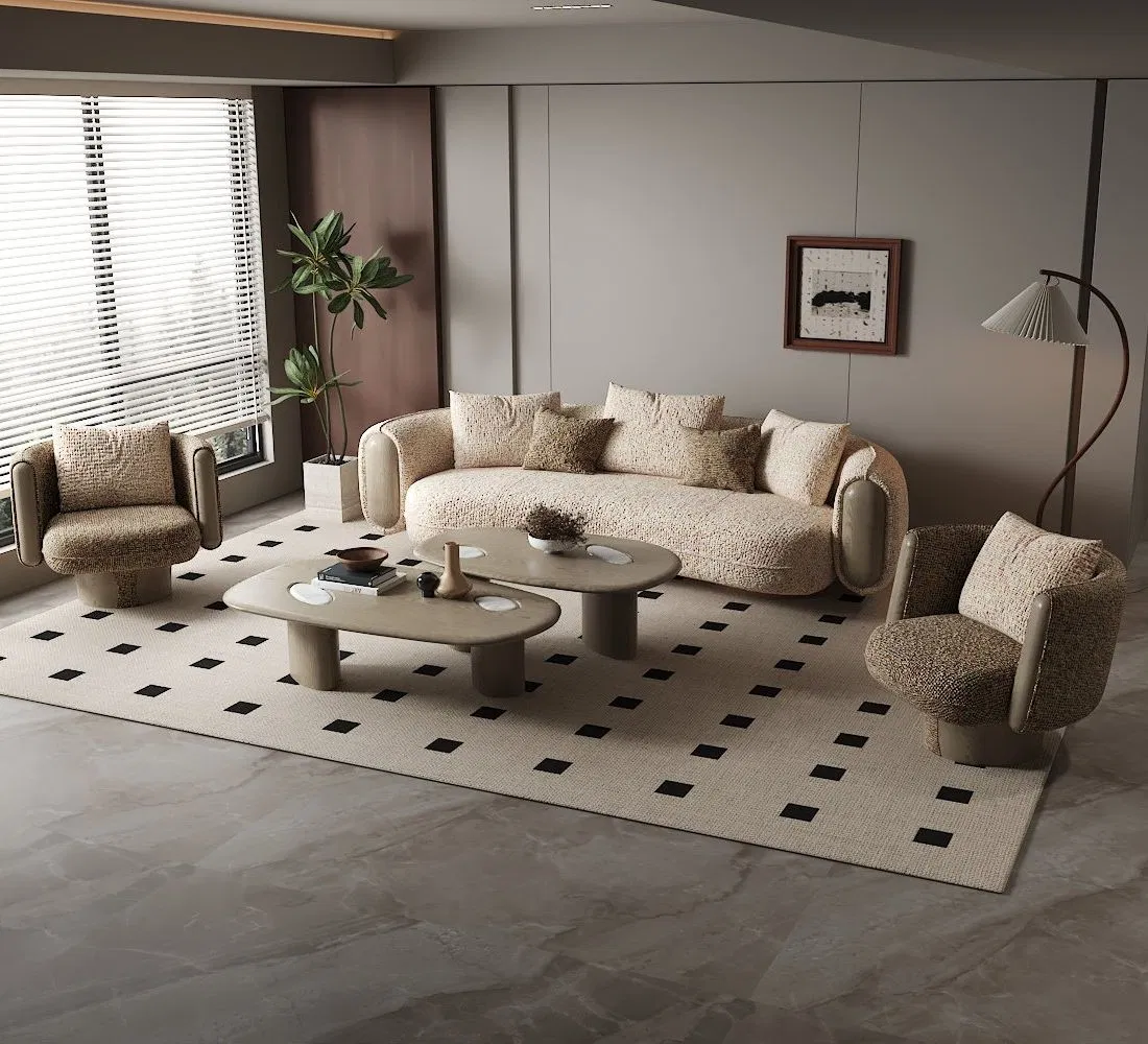 Contemporary Furniture Modern Hotel Living Room Single Leisure Fabric Lounge Armrest Sofa