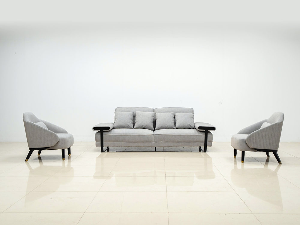 China Factory Italian Luxury Velvet Fabric Sofa Set for Ultimate Comfort