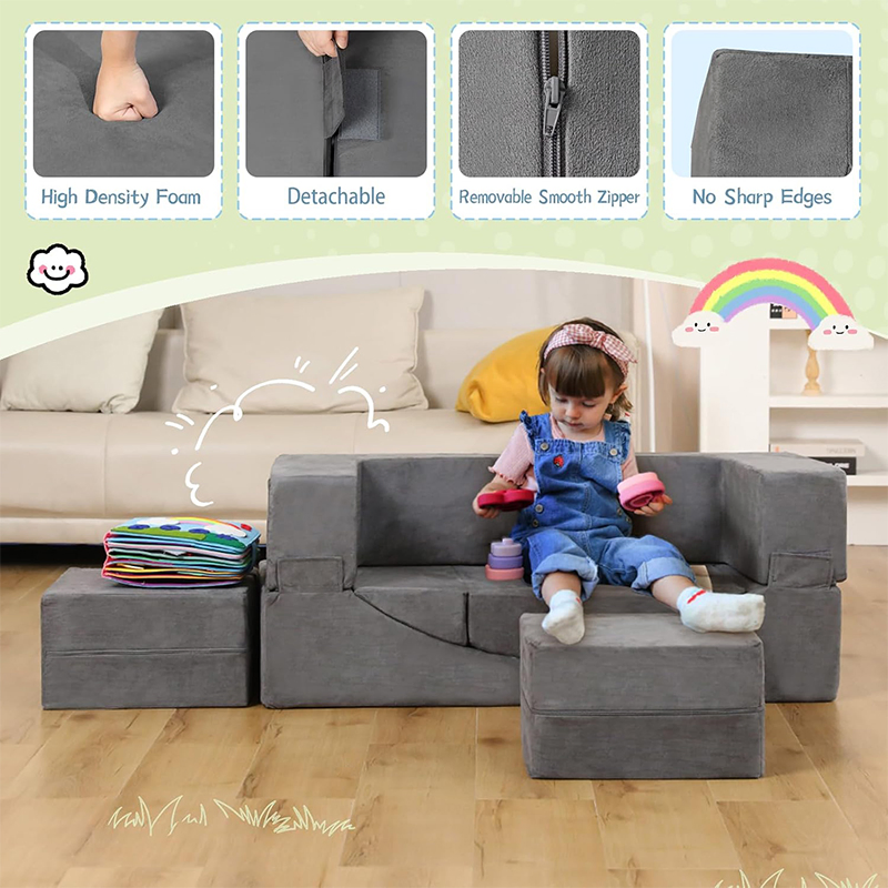 Tenderplayful OEM Soft Creative Versatile Soft Foam Sectional Sofa for Children