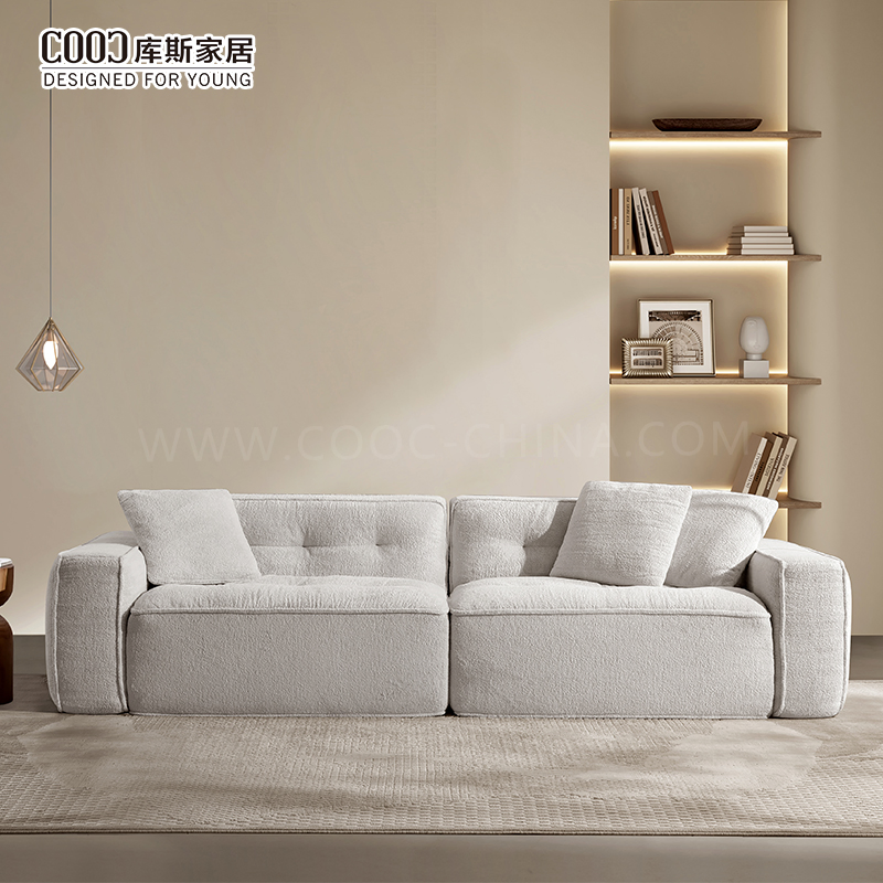 Modern Luxury Tufted Design Fabric Compression Foam Furniture Compress Boneless Sponge Couch Sectional Vacuum Compressed Frameless Sofa for Living Room