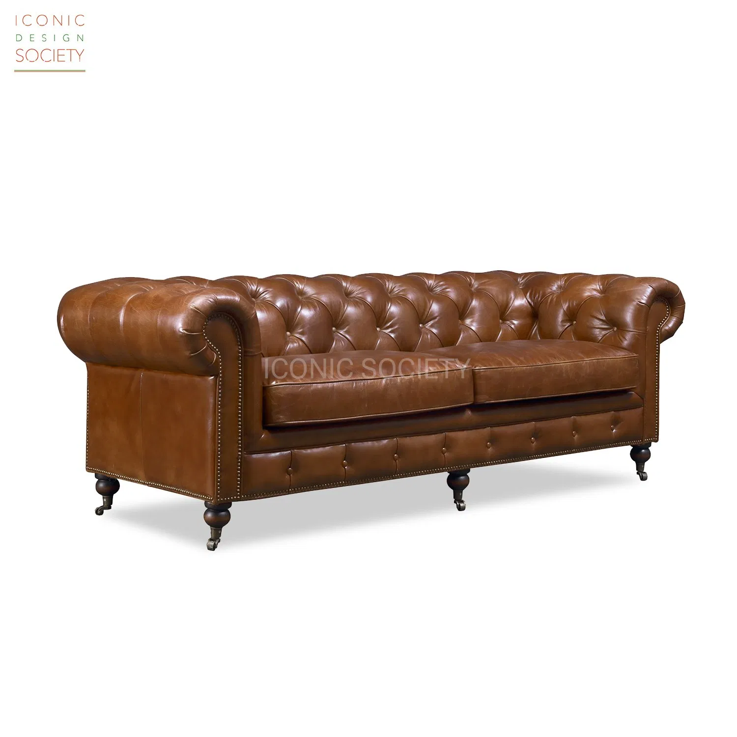 Luxury Living Room Furniture Home Furniture Hotel Office Antique Handmade Classic Chesterfield Genuine Leather Sofa