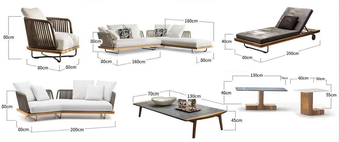 Zhida New Arrival Hotel Project Patio Outdoor Furniture Home Garden Deck Rattan Modern Leisure Sectional Outdoor Sofa