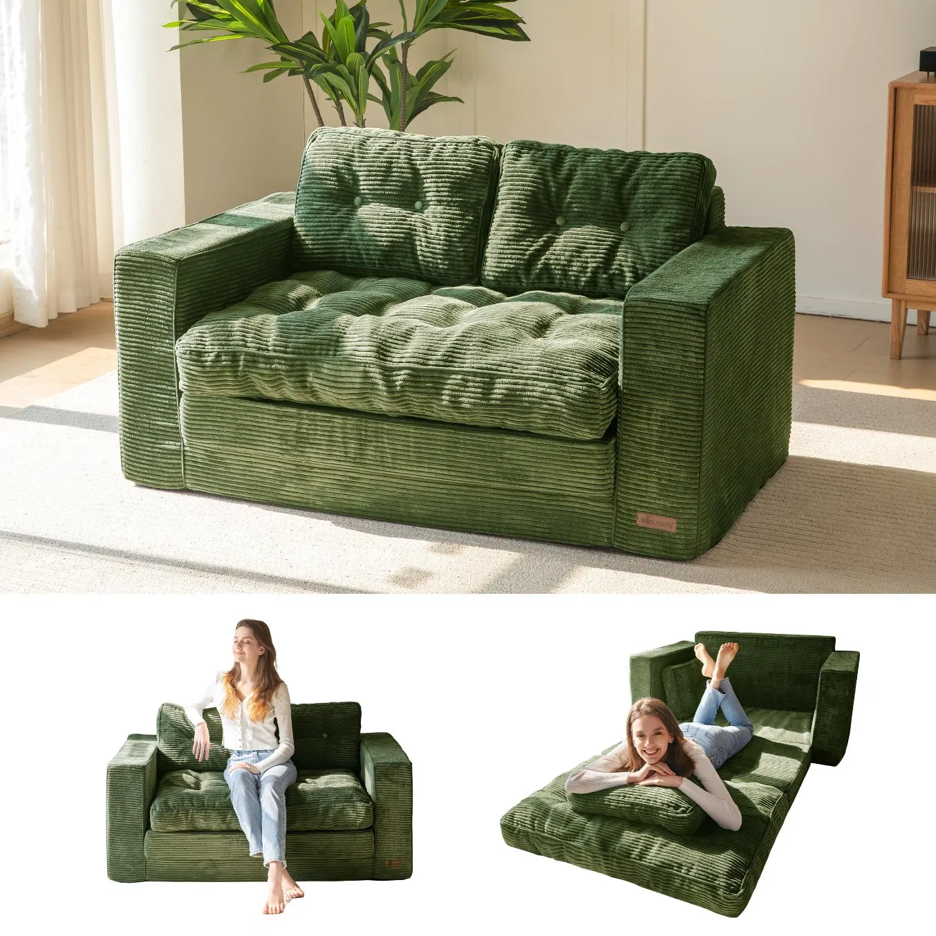 Factory Wholesale Multifunctional Foldable Pull-out Loveseat Sleeper Compressed Sofa