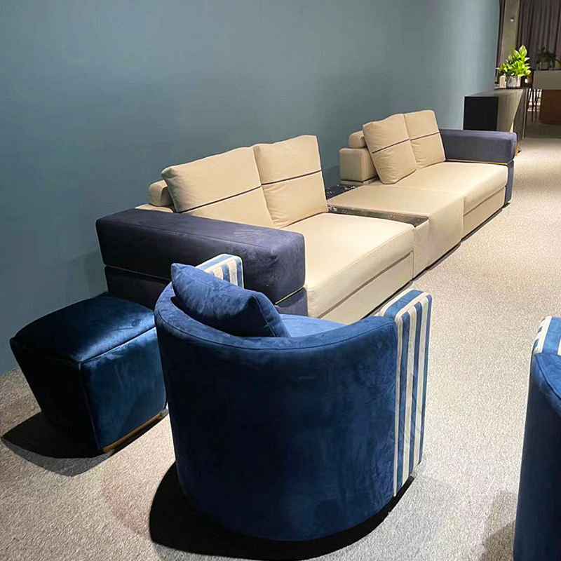 Luxury Living Room Sofas with Marble Italian Genuine Leather Sectional Sofa Set Furniture Leather Sofa Modern