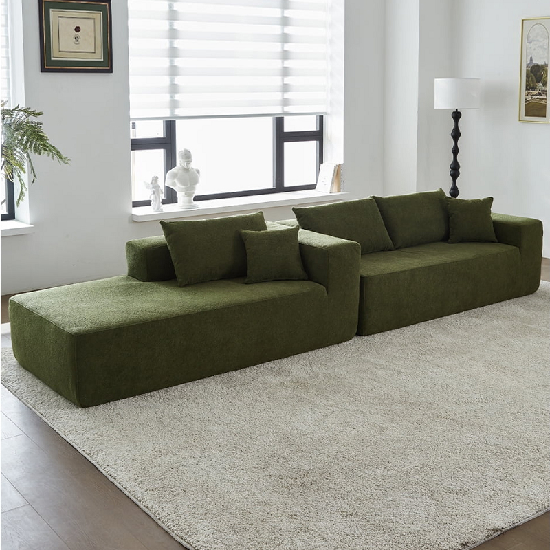 Full Sponge Vacuum Compression Sofa Module L-Shaped Modular Sofa