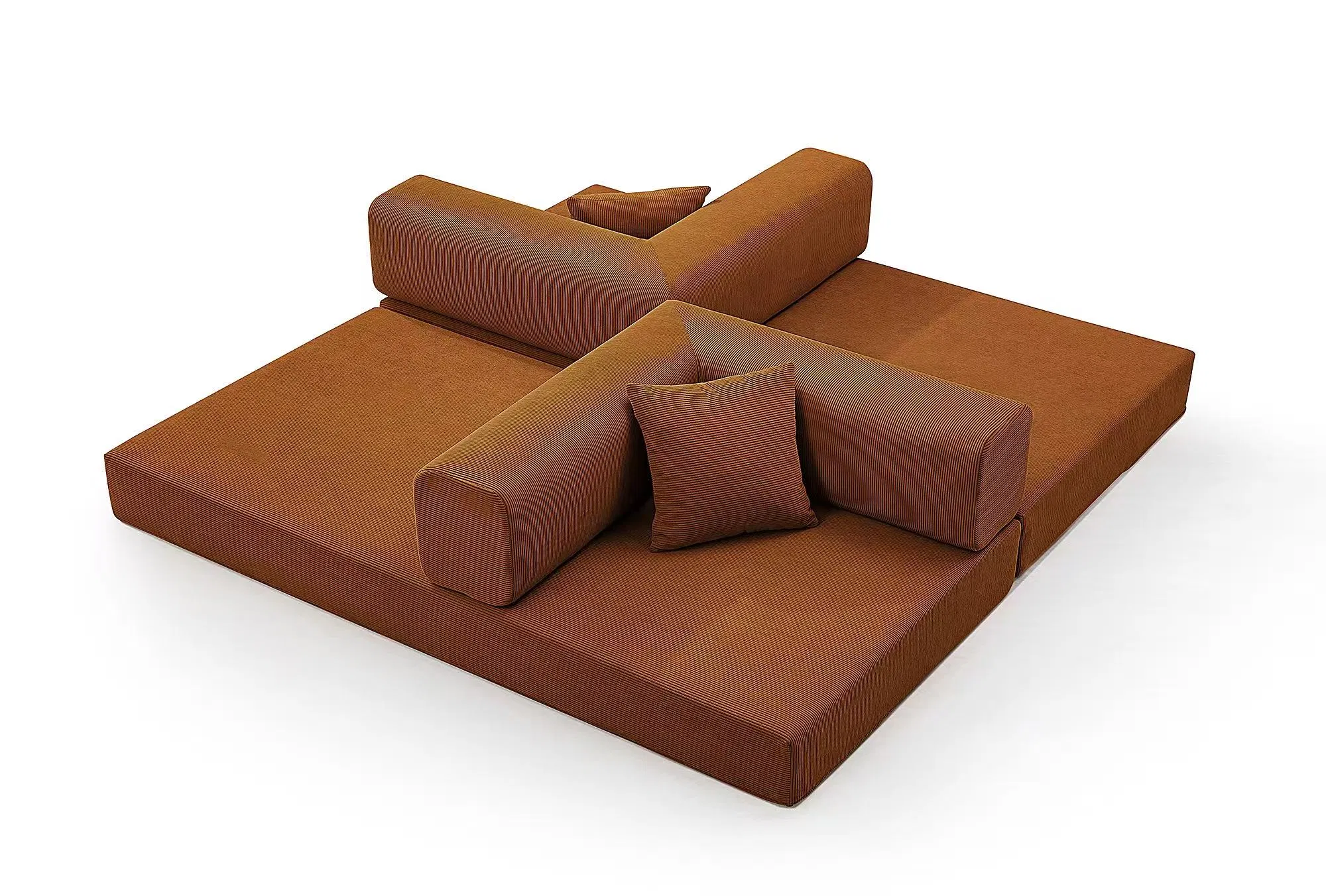 New Compression Furniture Living Room Couch Fabric Sectional Modular Sofa Sleeper Compressed Sofa Set