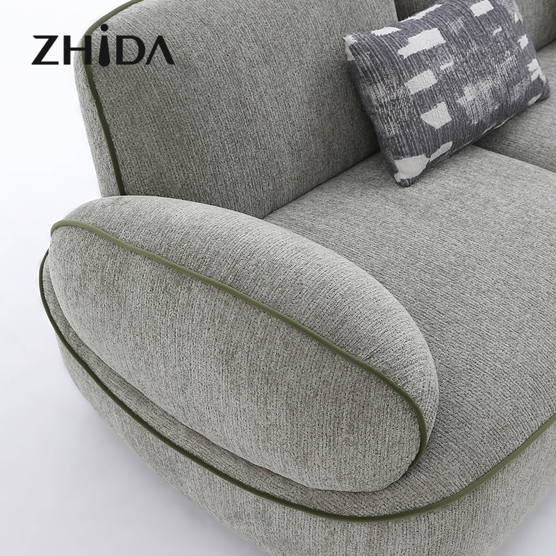 Italian Modern Sofa Velvet Minimalist Sofa Living Room Fabric Sofa