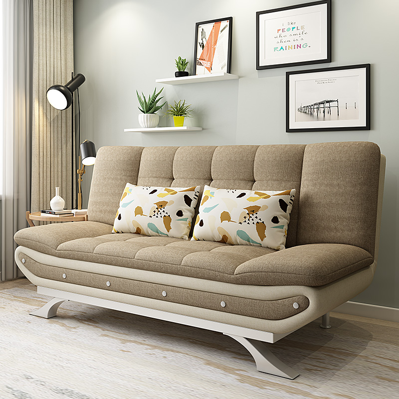 Space Saving Living Room Furniture Wood Frame Fabric Divan Sofa Cum Bed Folding Sleeper Sofa Bed