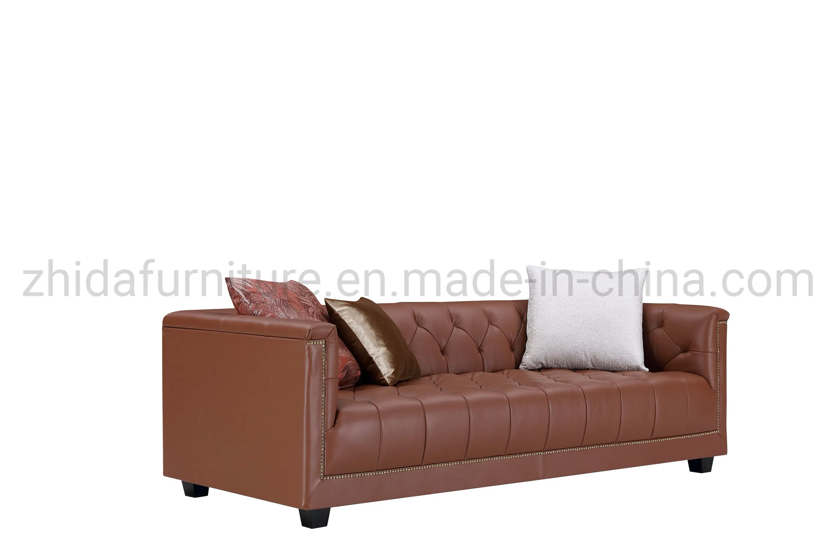 Modern Classic Velvet Fabric Chesterfield Sofa