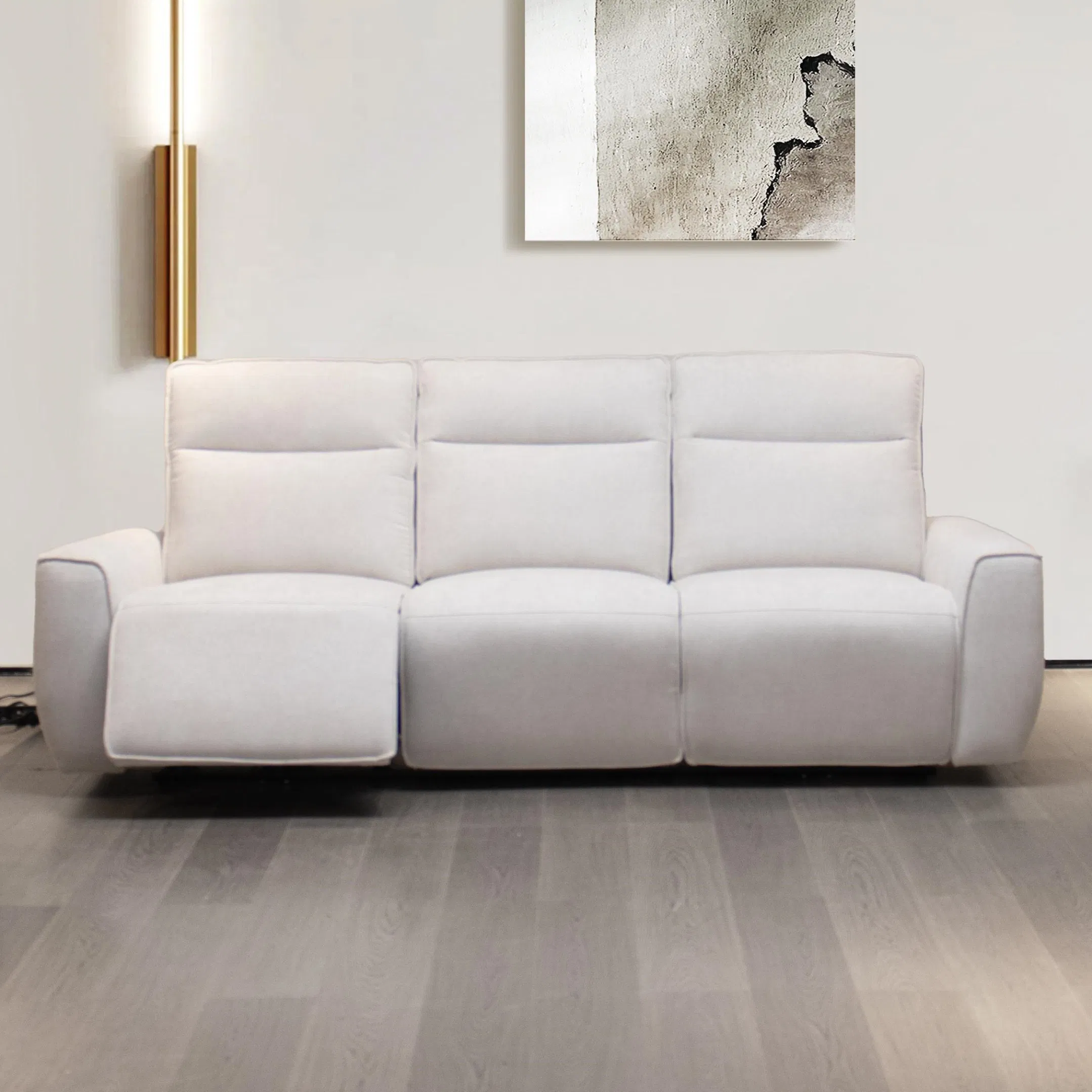 Living Room Leather Popular 1+2+3 Sectional Power Reclining Sofa Set