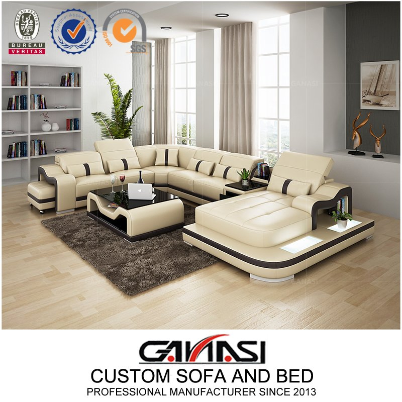 Wholesale Italian Modern Living Room Furniture Leather Sofa
