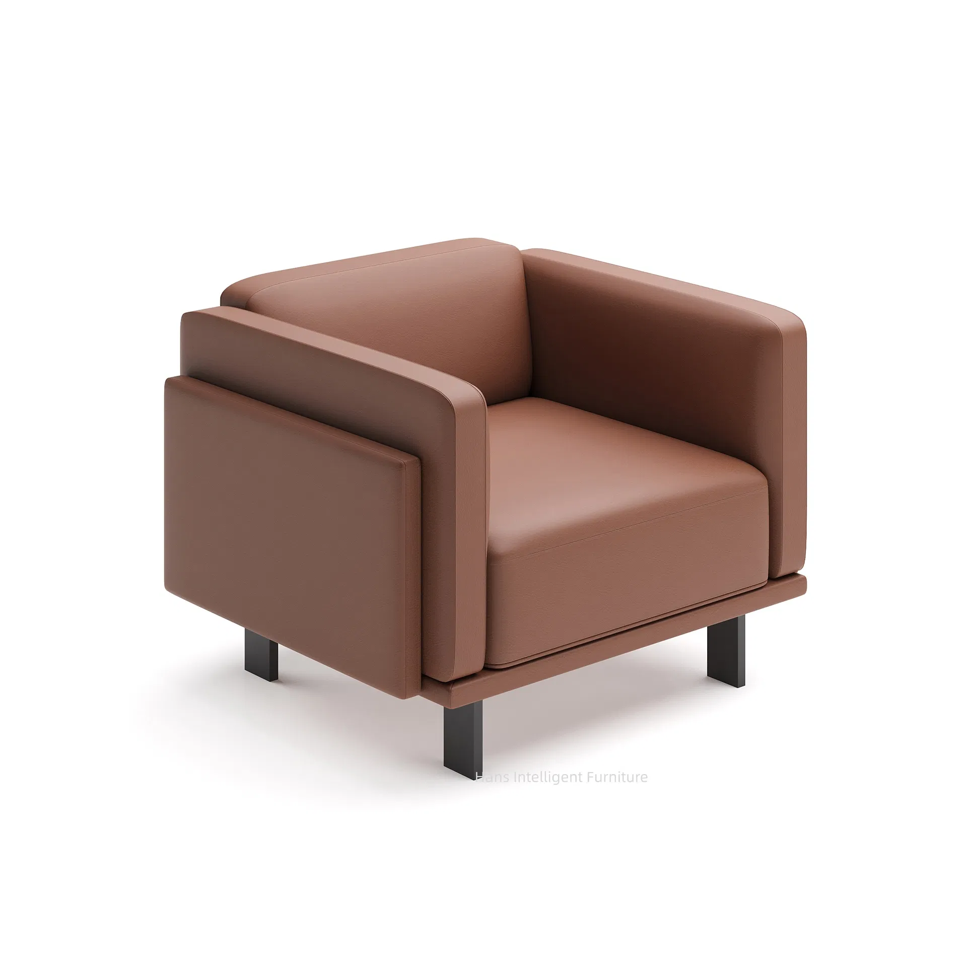 Chic Design Leather Armrest Loveseat for Elegant Home Decor