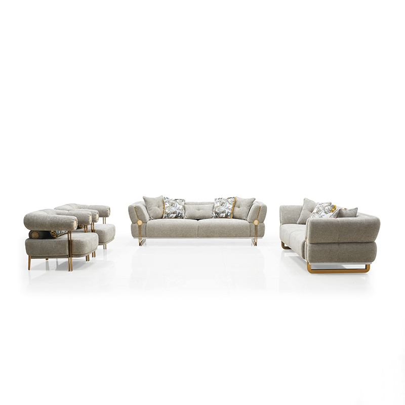 China Factory Italian High End Luxury Living Room Fabric Sofa Set for Project