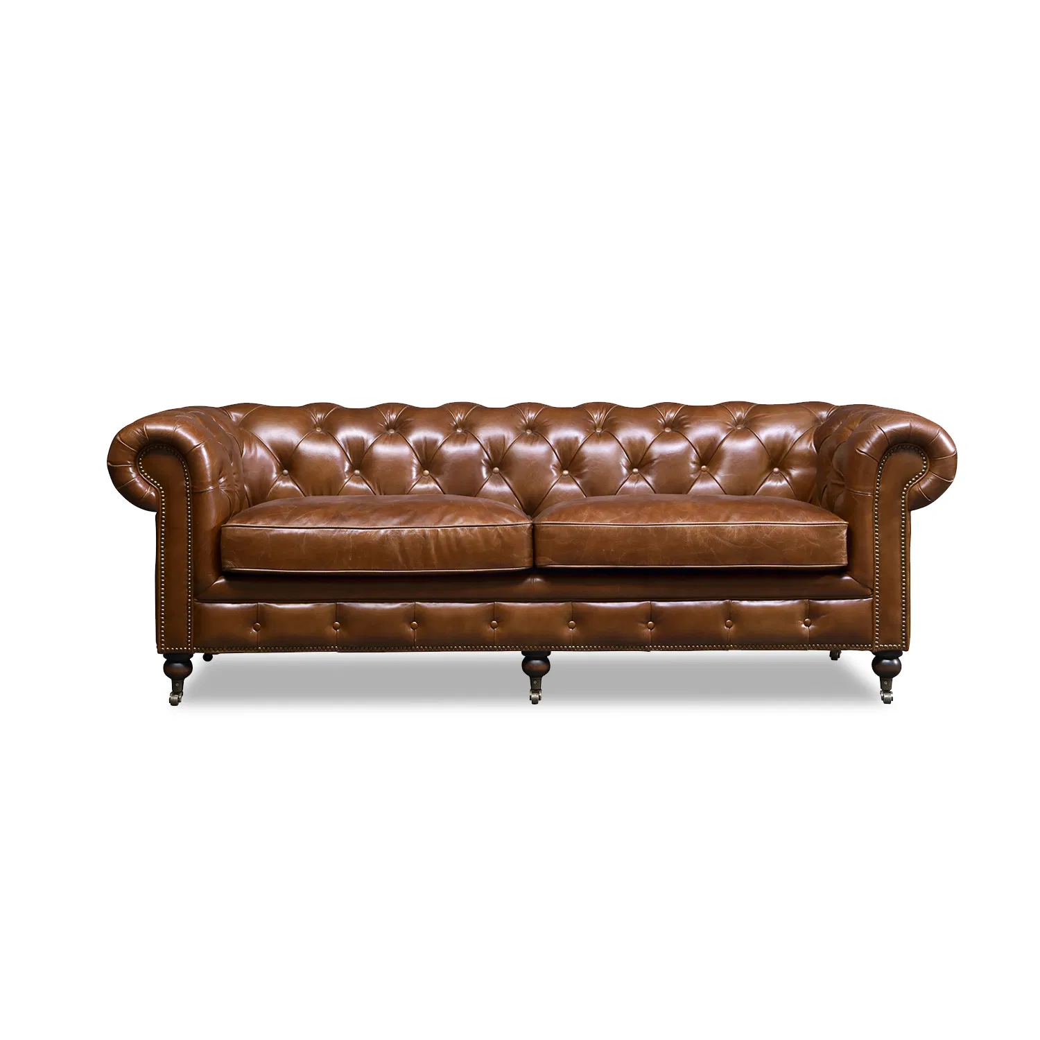 Luxury Living Room Furniture Home Furniture Hotel Office Antique Handmade Classic Chesterfield Genuine Leather Sofa
