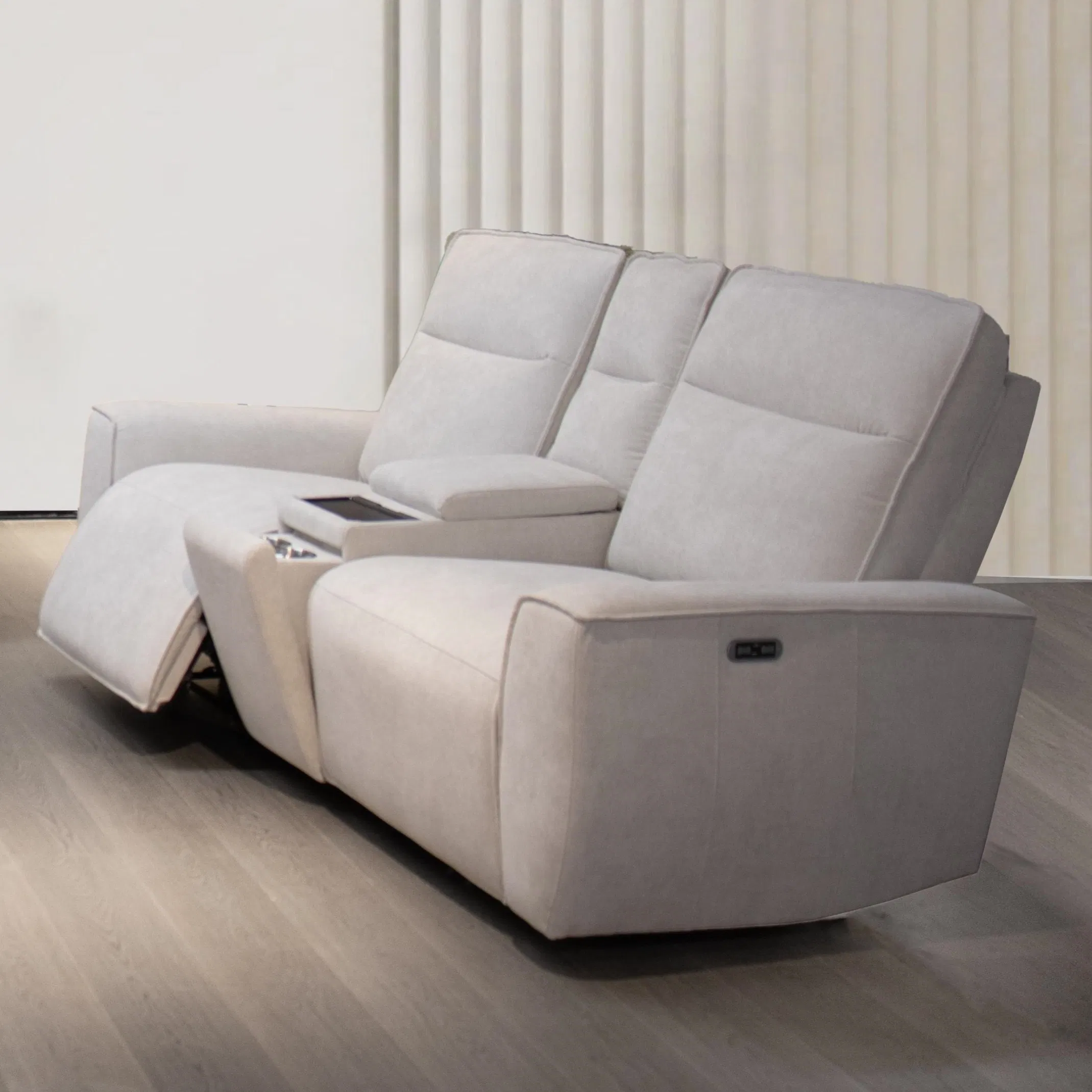 Living Room Leather Popular 1+2+3 Sectional Power Reclining Sofa Set