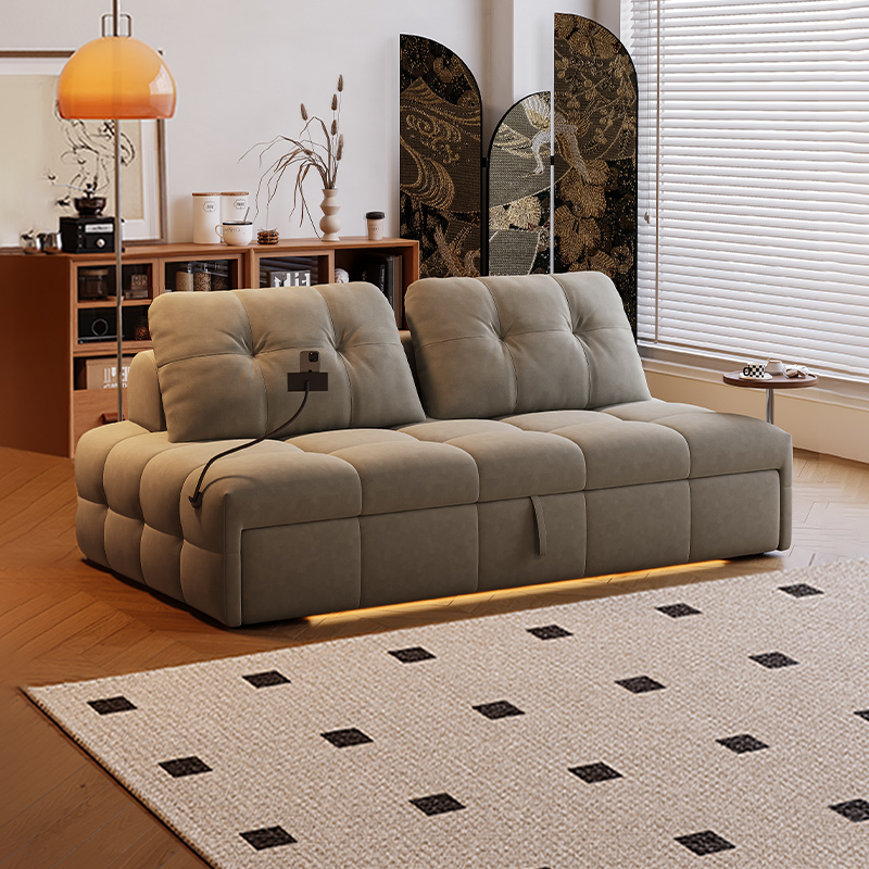 Modern 2 Seater Reclining Sectional Living Room Set Modular Fabric Sofa