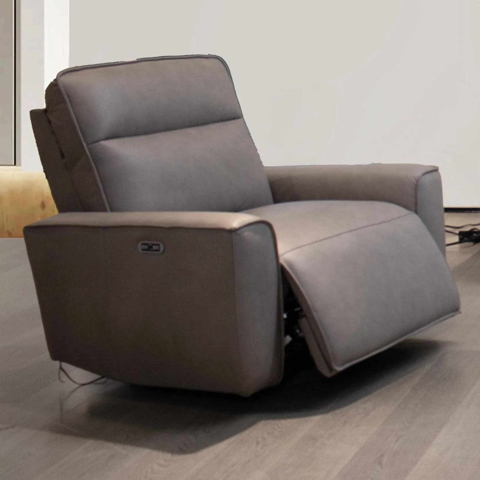 Living Room Leather Popular 1+2+3 Sectional Power Reclining Sofa Set