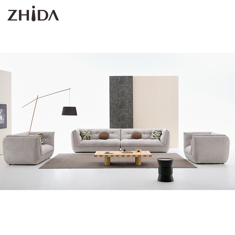 Customizable White Modular Sectional Sofas Comfortable Accent Furniture Extendable Chaise Corner Sofa for Living Room