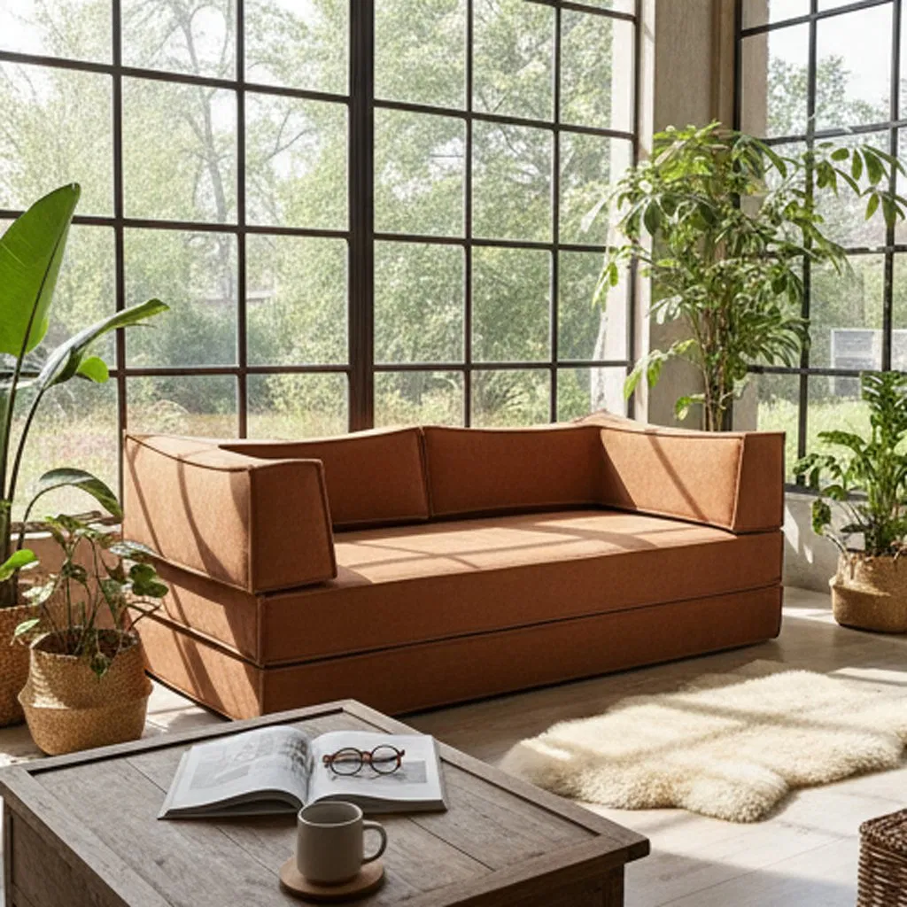 2025 Foshan Factory Sleeper Compress Folding Sofa Bed, Studio Sofa Guest Folded Mattress