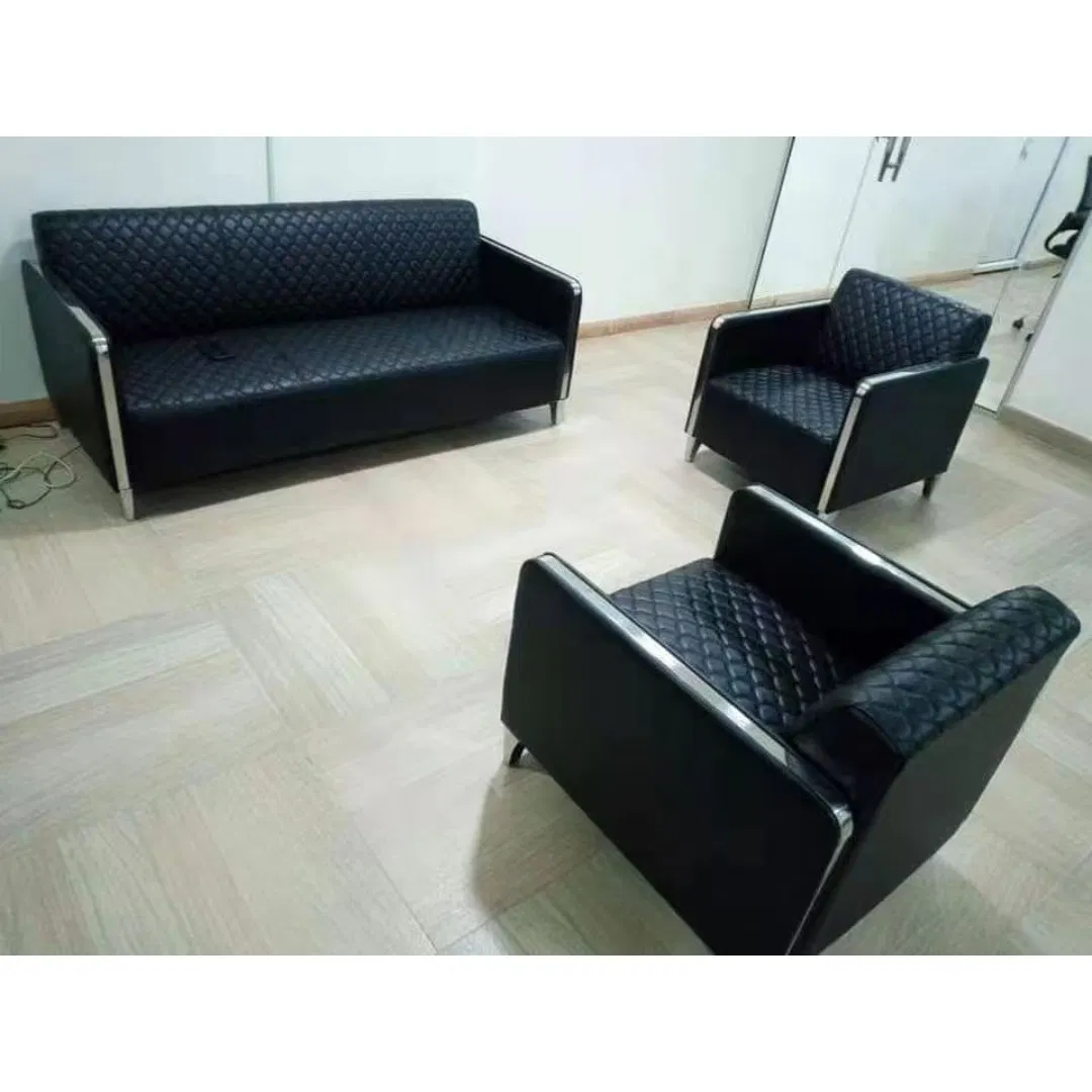 Single Sofa Minimalist Style Upholstered Sofa 1+1+3 Seater Leather Office Sofa Set Disassembly Sofa