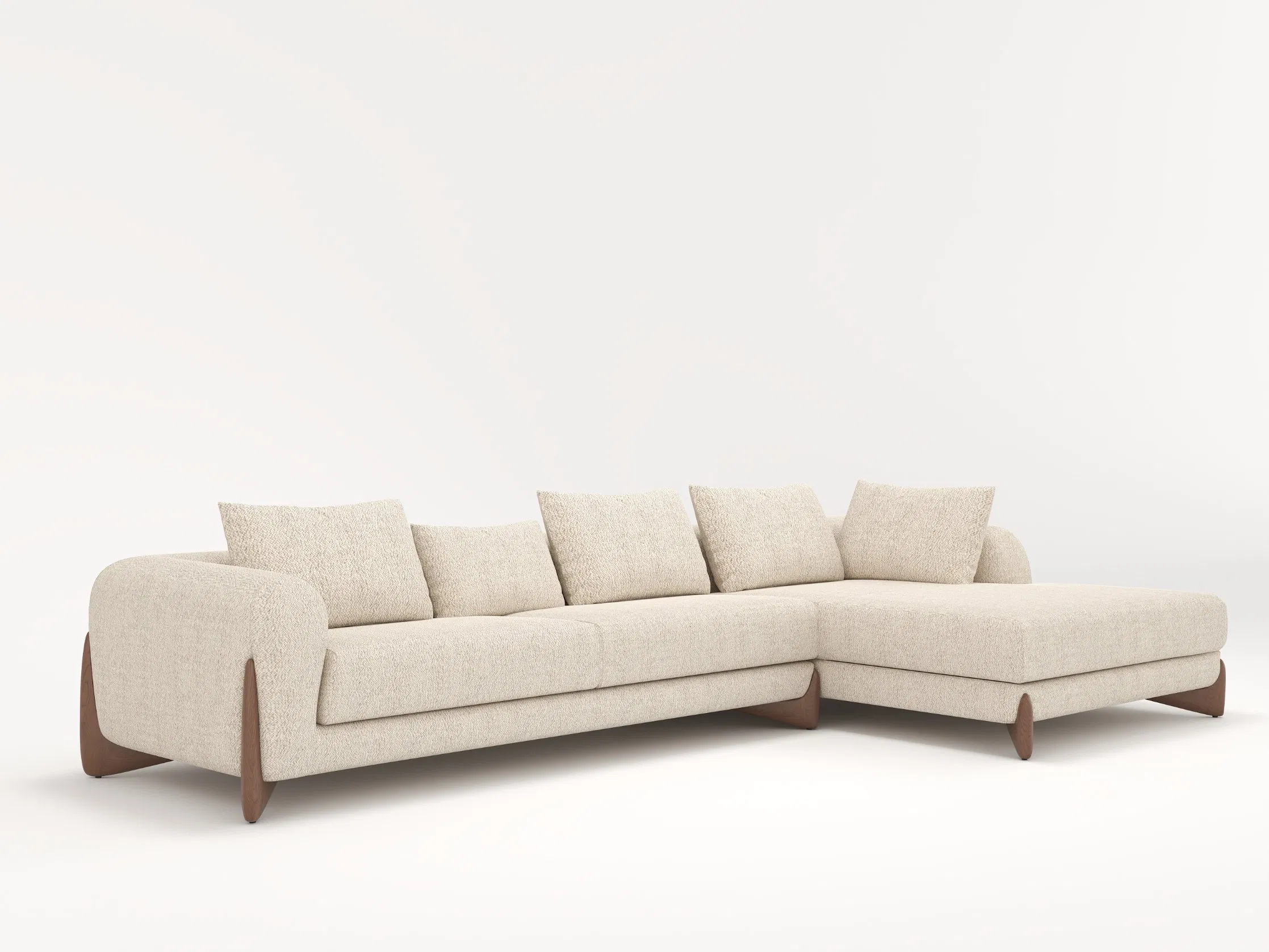 Luxurious Fabric PU Leather Home Modern Leisure Modern Sofa