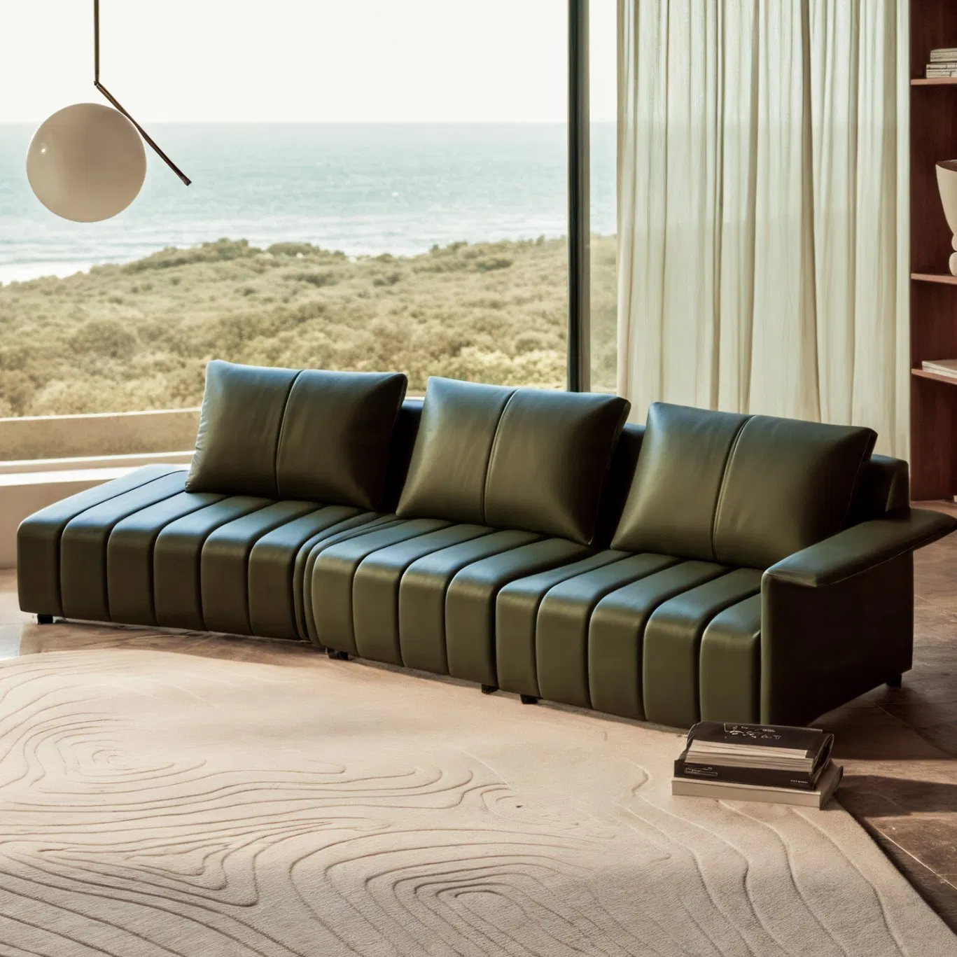 Factory Directly Easy Clean Sectional Leather Sofa for Sale