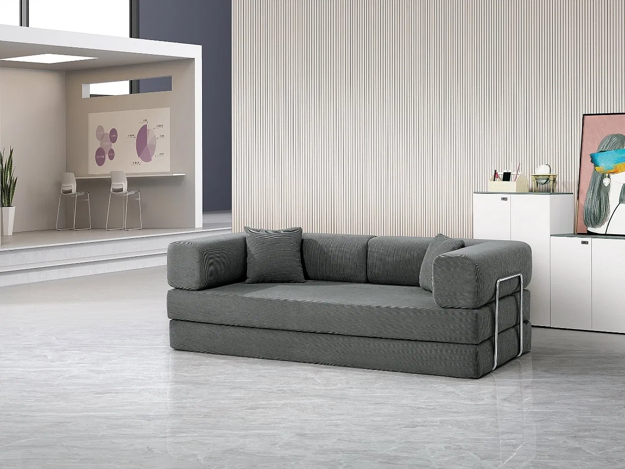 New Compression Furniture Living Room Couch Fabric Sectional Modular Sofa Sleeper Compressed Sofa Set