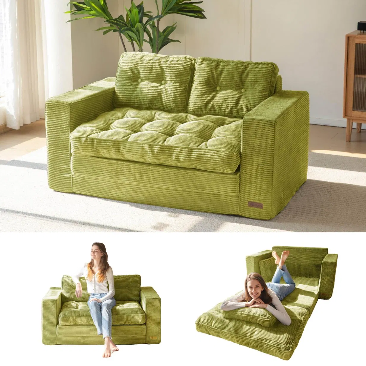 Factory Wholesale Multifunctional Foldable Pull-out Loveseat Sleeper Compressed Sofa