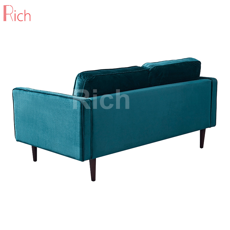 Modern Lounge Furniture Hotel Living Room Fabric Velvet Sofa Loveseat