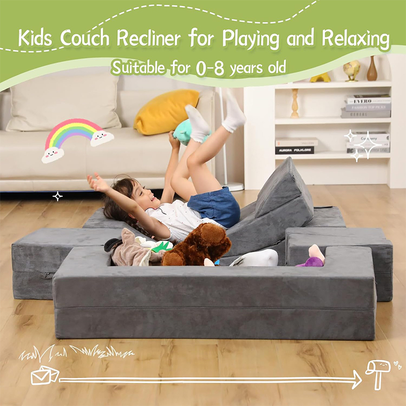 Tenderplayful OEM Soft Creative Versatile Soft Foam Sectional Sofa for Children