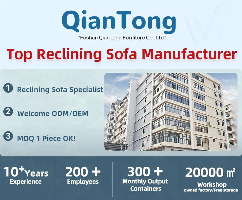 Modern Luxury Fabric L-Shaped Recliner Sofa