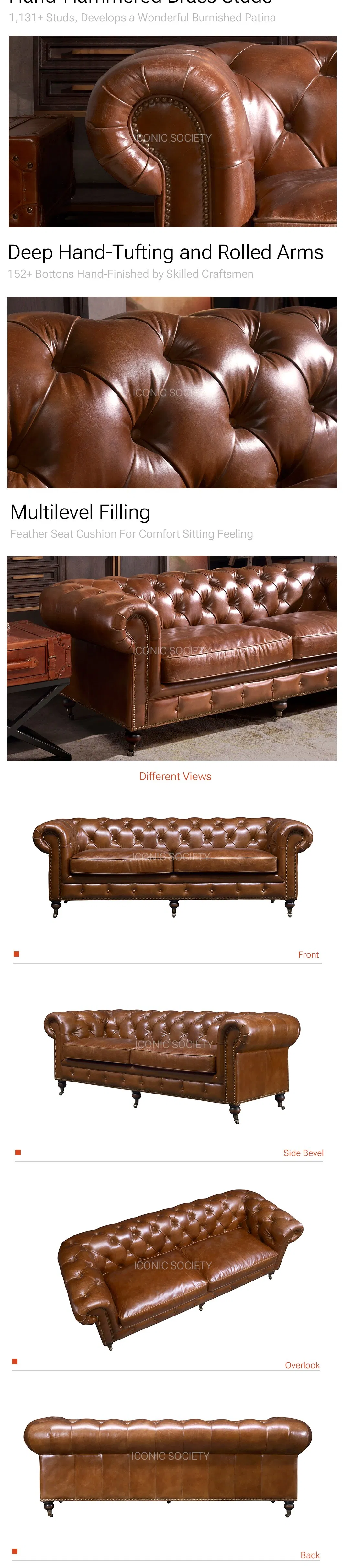 Handmade Leather Sofa Craftsmanship
