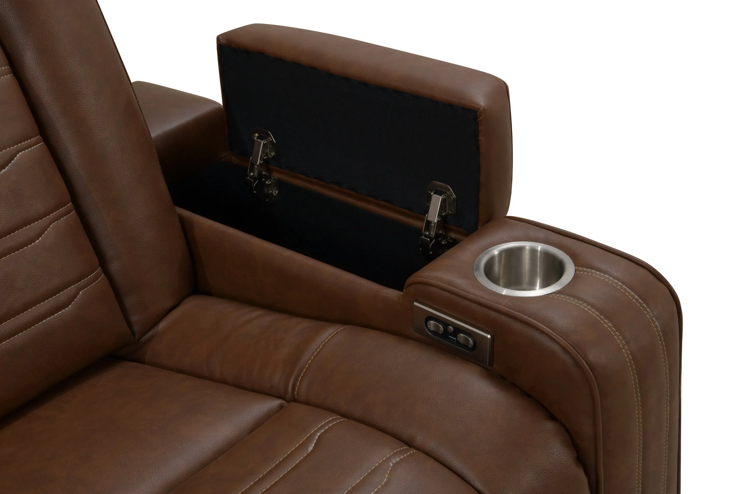 Power Reclining Power Headrest Sofa with LED Light for Living Room Set