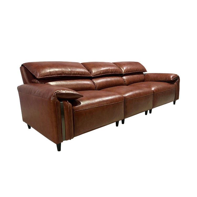 2024 Modern Chesterfield Genuine Leather Sofa Set for Stylish Living Rooms