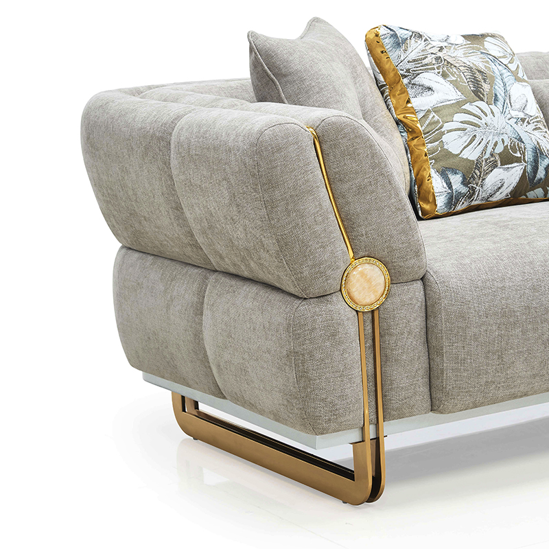 China Factory Italian High End Luxury Living Room Fabric Sofa Set for Project