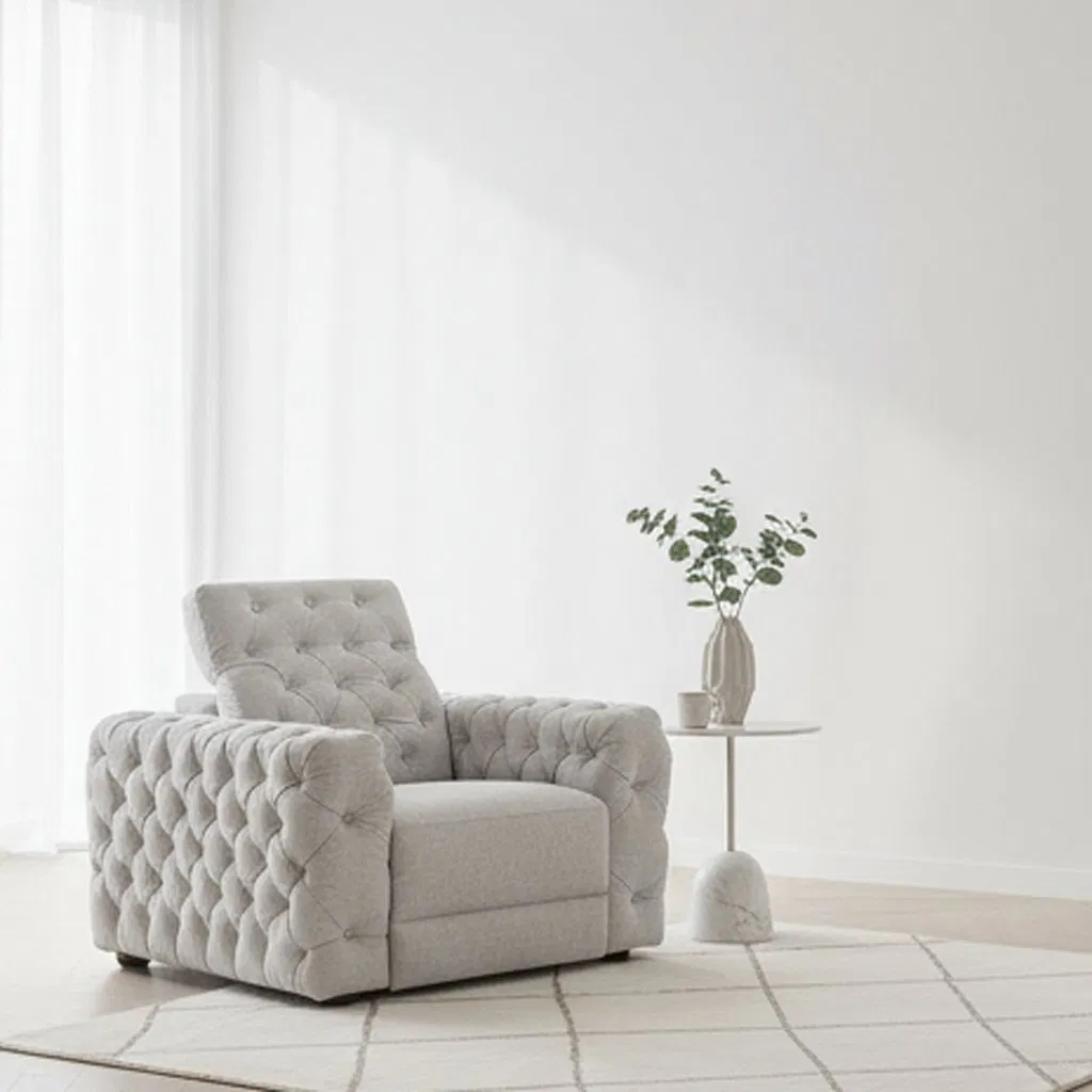 Multifunctional Chesterfield Style 3 1 Sofa Set Office Villa Power Headrest Sectional Living Room Furniture Power Electric Recliner Sofa